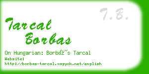 tarcal borbas business card